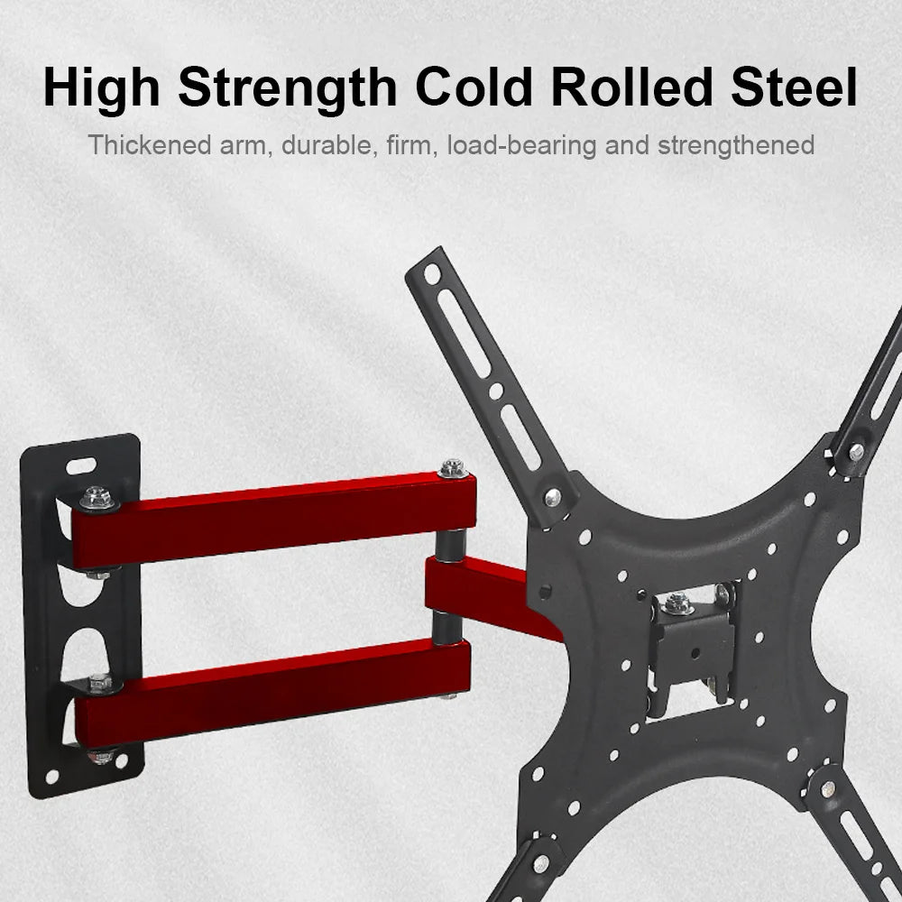 Universal TV Monitor Wall Mount Bracket Articulating Arms Swivel Tilt Extension Rotation for Most 17-55 Inch Flat Curved TVs