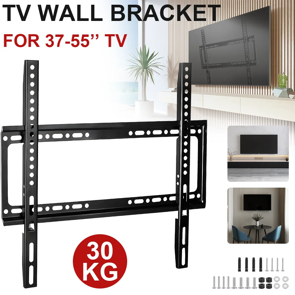 32-60 inch TV Wall Mount Bracket Universal Flat Panel TV Frame Adjustable TV Mount Monitor Holder with Level for LCD LED Monitor