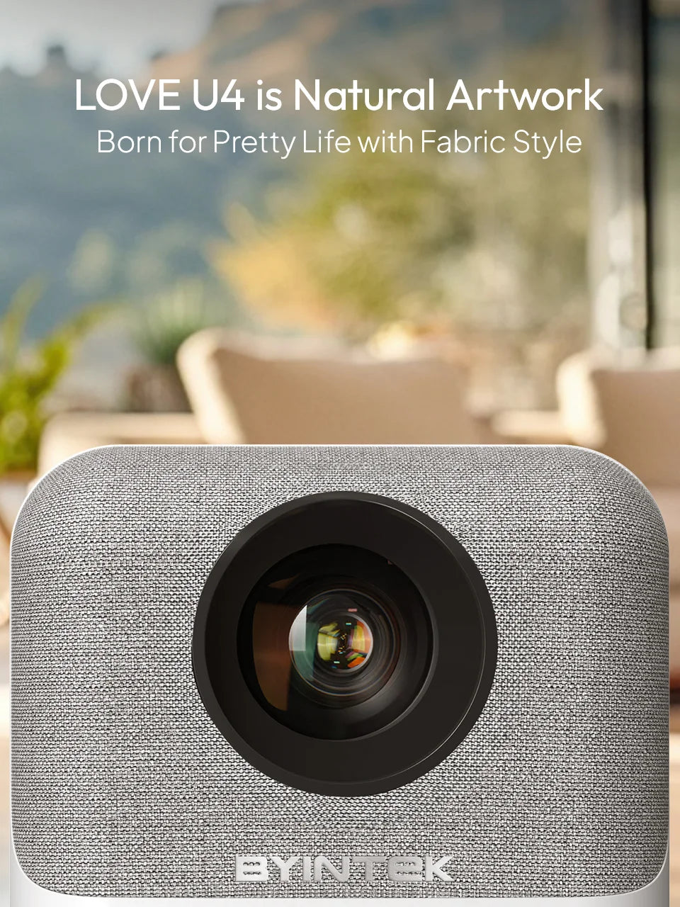 BYINTEK U4 LOVE  1 Projector 4K Smart 1080P Mini Home Theater Video Android WIFI for Smartphone Cinema