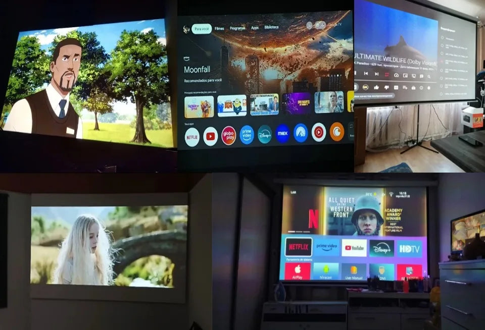 BYINTEK R90 Max Magic 4 Max Full HD 1080P Projector 4K Google TV 11.0  DLP 2200 ANSI Lumens 3D 4K Supported