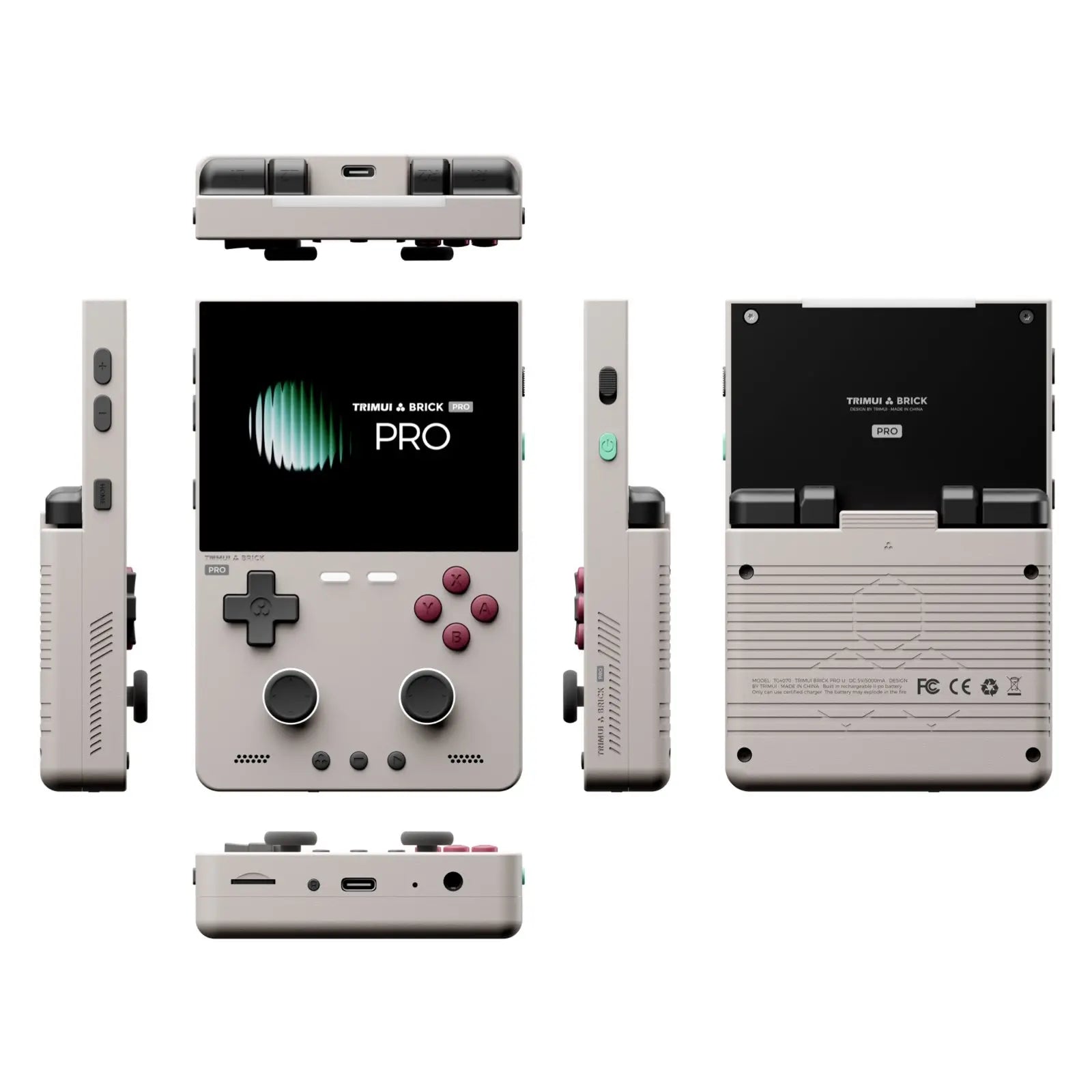 TRIMUI BRICK PRO Handheld Game Console 3.95'' IPS Screen RGB Top Light Dual Hall Joysticks  A133P Linux 4.9 System 5000mAhGifts