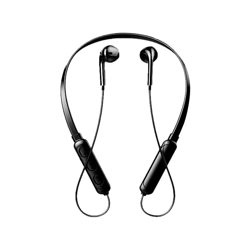 Wireless 9D Bluetooth Neckband Headset Black