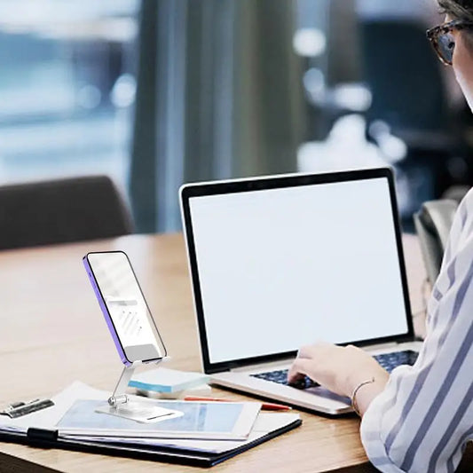 Faltbarer Handy-Ständer Desktop-Ständer Halter für Telefon Tragbarer Desktop-Handy-Dock-Support für Schlafzimmer Wohnzimmer Tisch