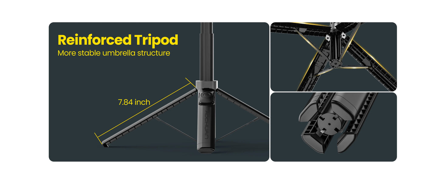 AOCHUAN Smart M3 Handheld Selfie Stick Equipped With AI Tracking And 360° Rotation Without Blind Spots For Smartphone Photograph