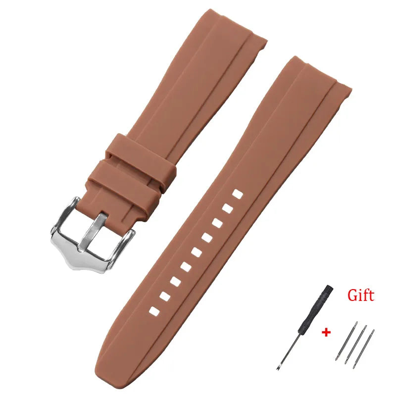 20mm 22mm Rubber Strap High Quality Curved End Silicone Watch Band for Swatch for Omega Moonswatch Bracelet Waterproof Wristband