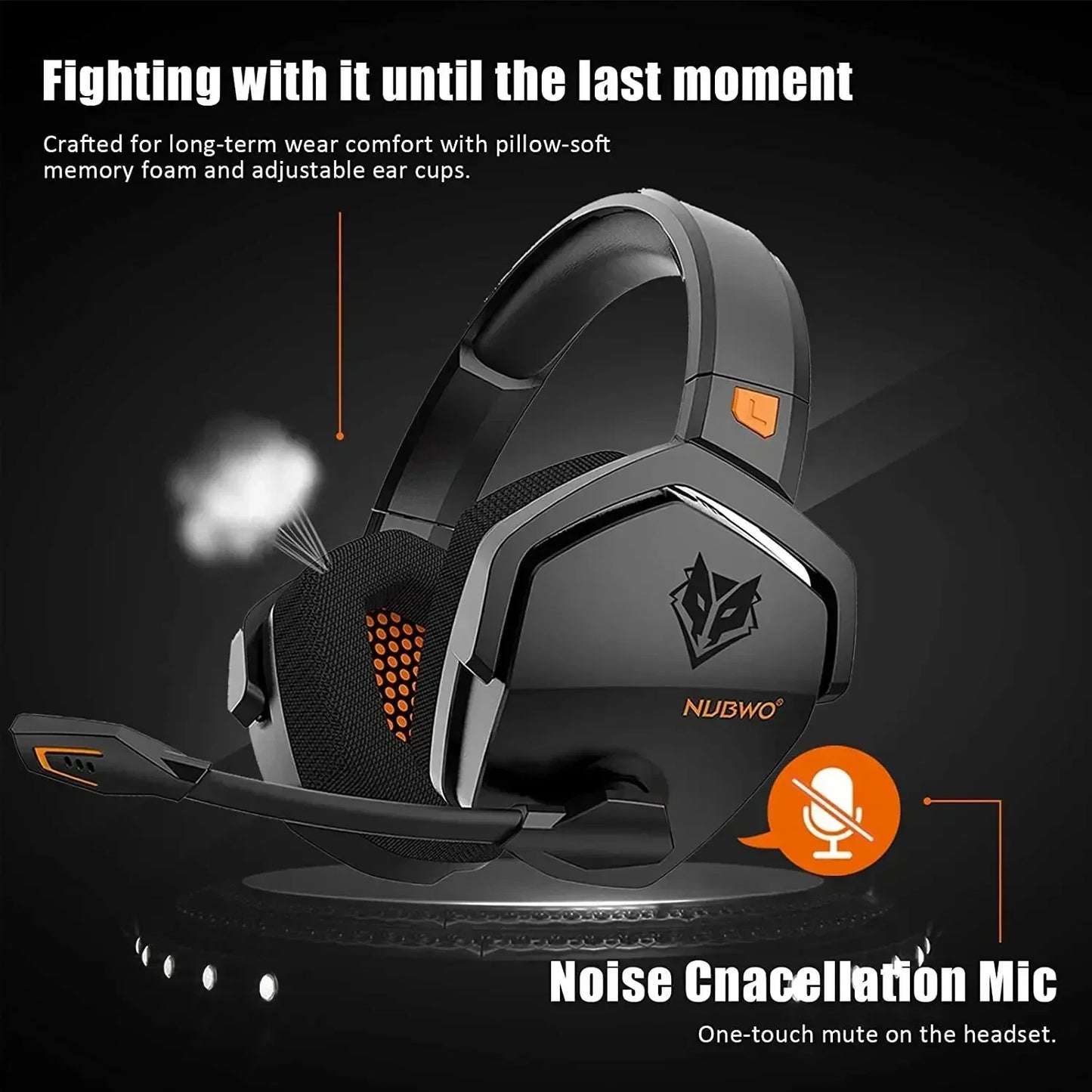 Dual Wireless Gaming Headset Orange