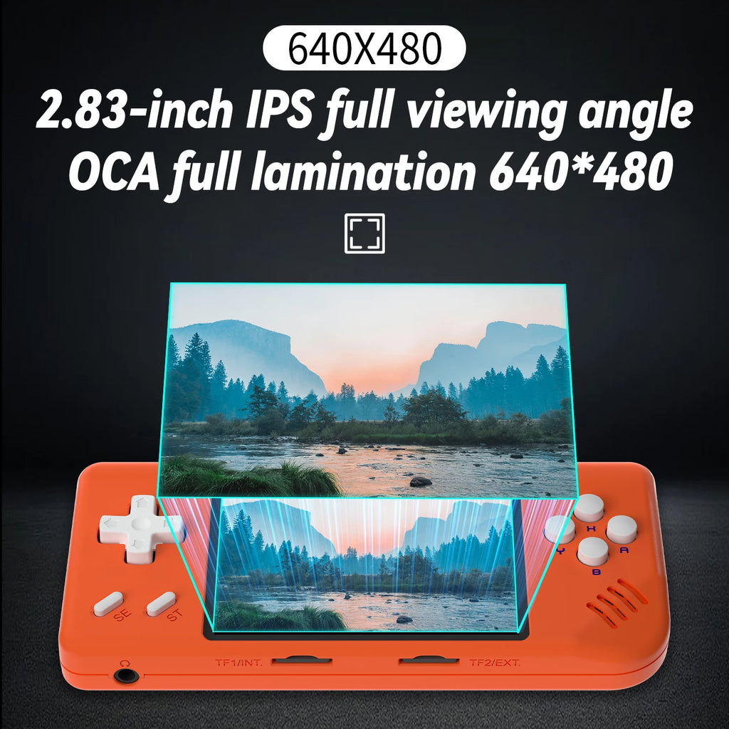 ANBERNIC RG28XX Handheld Game Console 2.83" Screen IPS Screen 64G Linux 5000+ Games Pre-installed H700 Quad-core ARM Cortex-A53