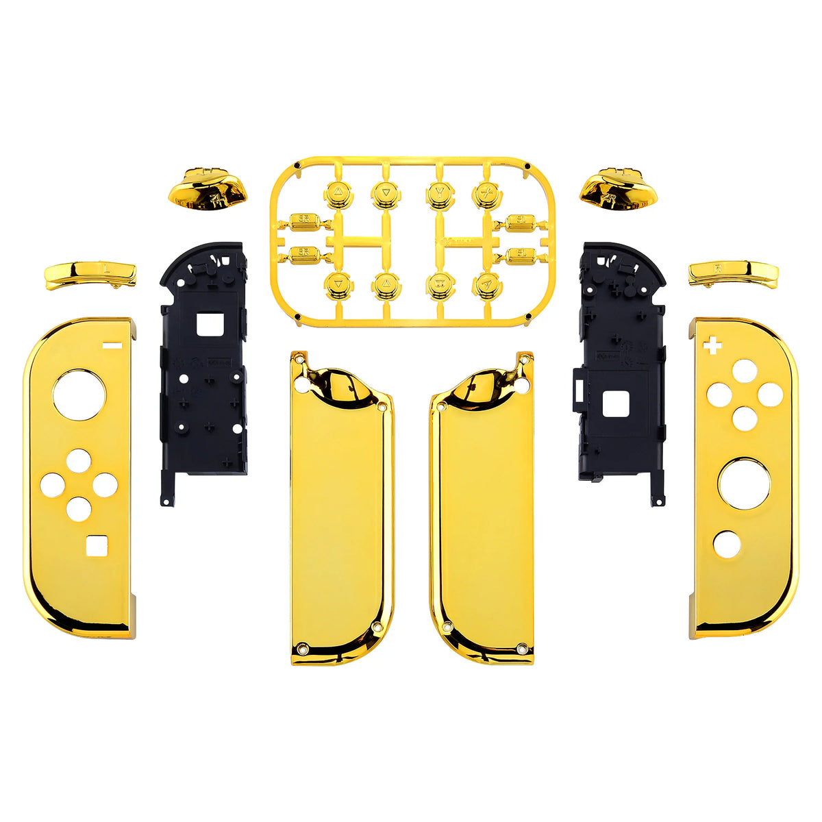 eXtremeRate DIY Replacement Shell Case for NS Switch & OLED JoyCon, Custom Controller Housing Cover With Full Set Buttons