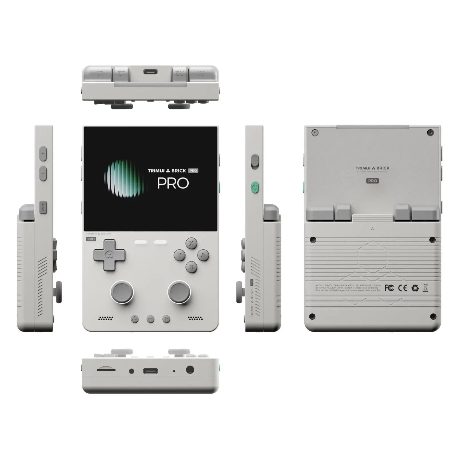TRIMUI BRICK PRO Handheld Game Console 3.95'' IPS Screen RGB Top Light Dual Hall Joysticks  A133P Linux 4.9 System 5000mAhGifts