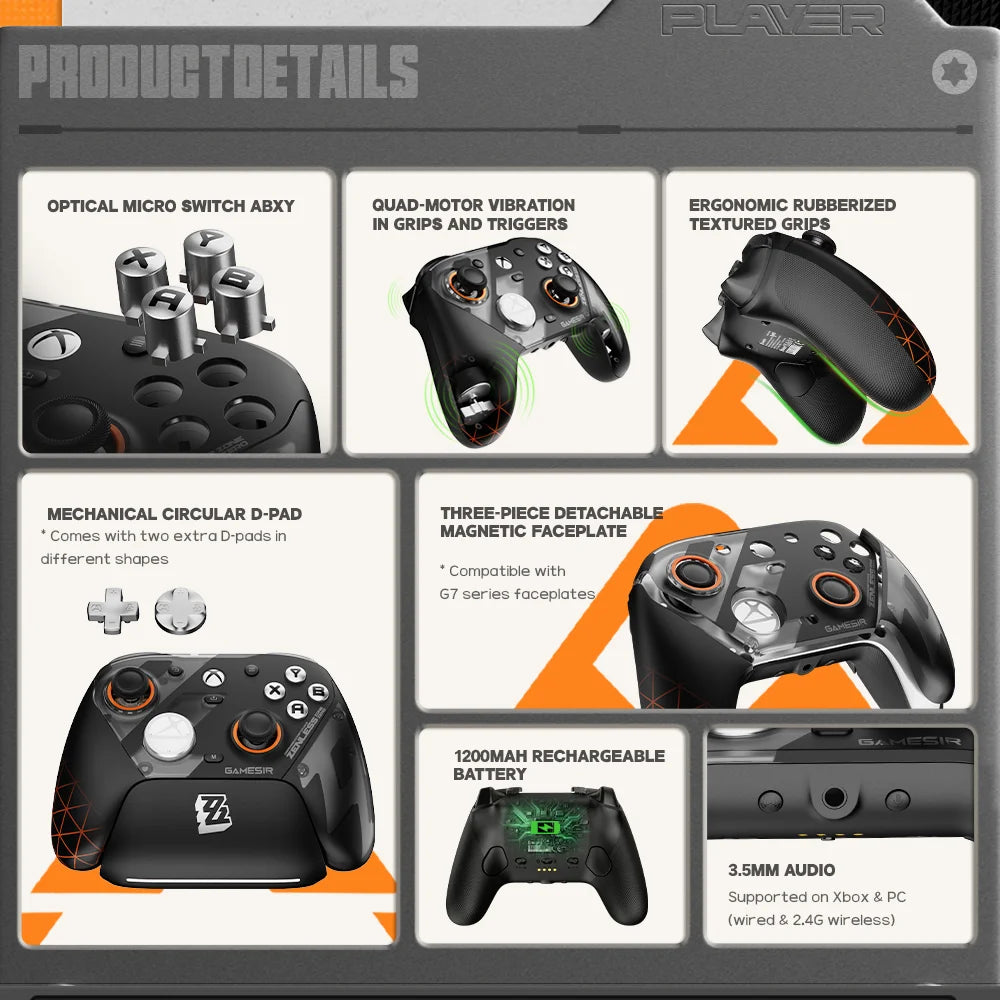 GameSir G7 Pro Zenless Zone Zero Wireless Xbox Gaming Controller – Charging Dock, TMR Joytick, Hall Effect Trigger, Gyro
