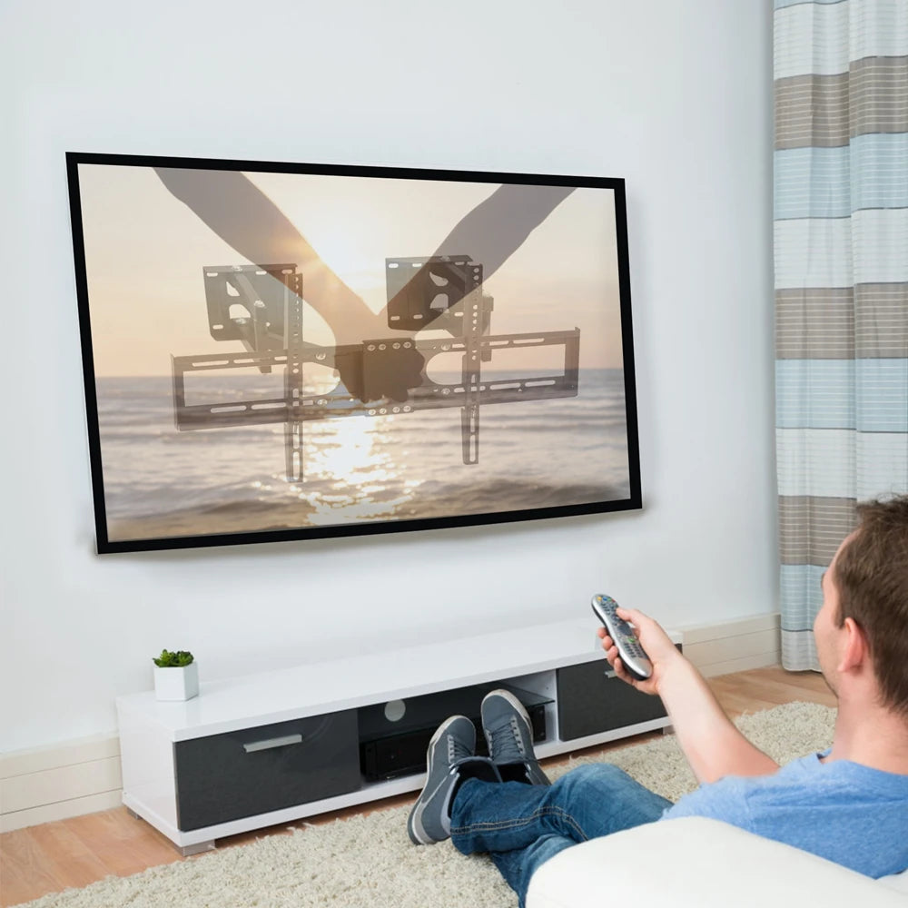 Corner TV Bracket Tilt and Swivel TV Wall Bracket Articulating Arm Full Motion TV Mount for 32-65 inch LCD Wall-mounted TV Stand
