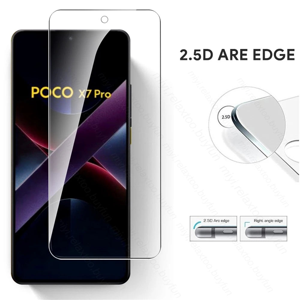 3To1 TPU Soft Cover For Xiaomi Poco X7 Pro 5G Case Protective Glass PocoX7Pro Camera Screen Protector Poko Little X7Pro X 7 Pro