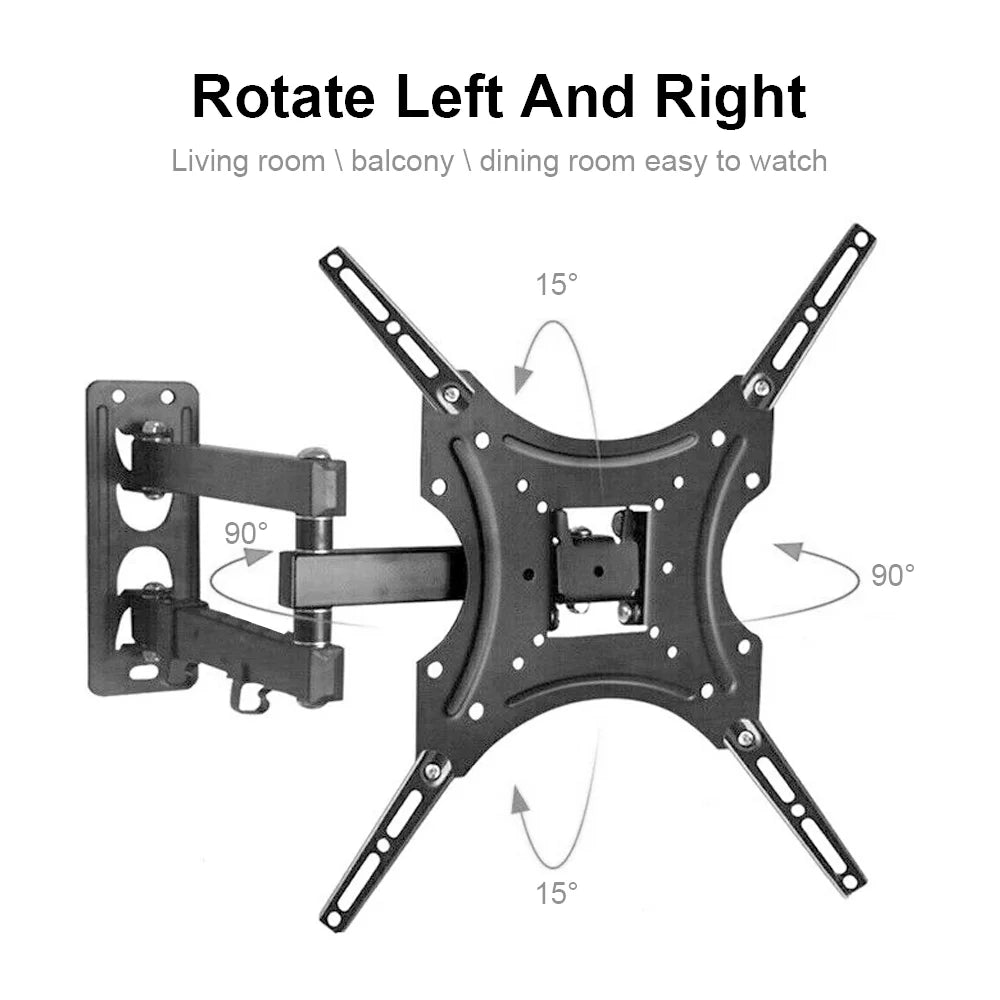 Universal Retractable TV Monitor Wall Mount Bracket Articulating Arms Swivel Tilt Extension Rotation TV Stand Expansion Bracket