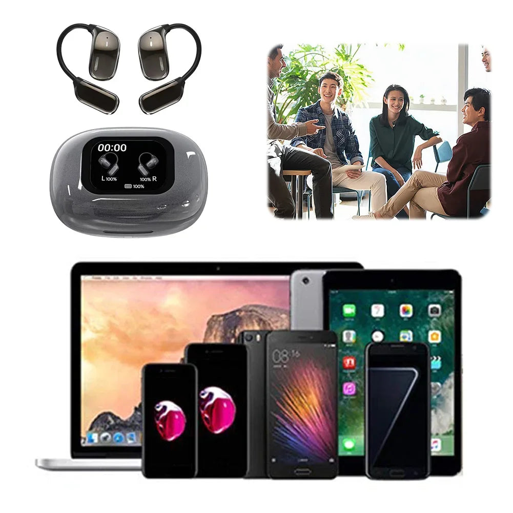 144 Languages Intelligent Translate Earbuds Bluetooth-Compatible 5.4 Translator Earbuds Translation Earphone for Travel Business