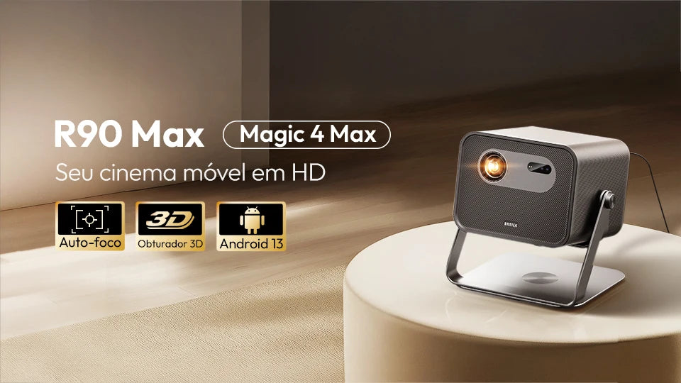 BYINTEK R90 Max Magic 4 Max Full HD 1080P Projector 4K Google TV 11.0  DLP 2200 ANSI Lumens 3D 4K Supported
