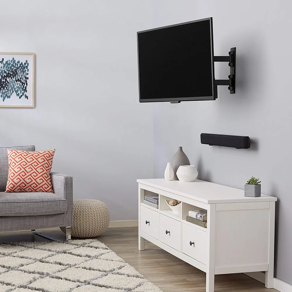 Universal TV Monitor Wall Mount Bracket Articulating Arms Swivel Tilt Extension Rotation for Most 17-55 Inch Flat Curved TVs