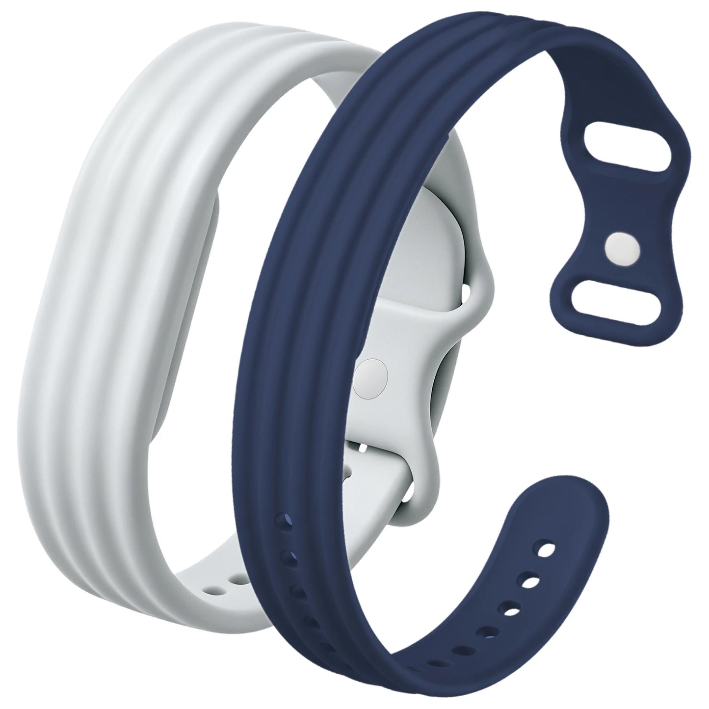 2Packs Replacement Strap,ElasticSilicone Loop Watch Band,Men Women Sport Daily Wear