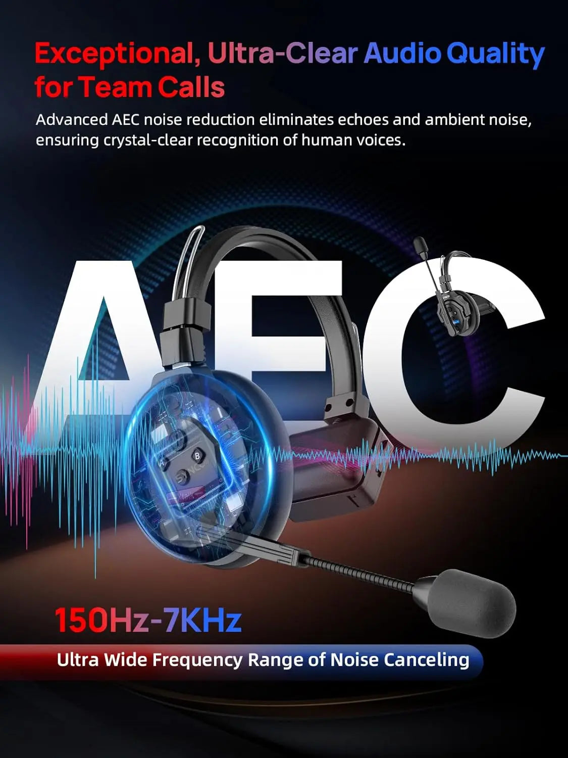 SYNCO XTALK X2 X5 2.4G Wireless Intercom Headset System 2-Person 350M 1148FT 24H Working Time Noise Reduction for Video Shooting