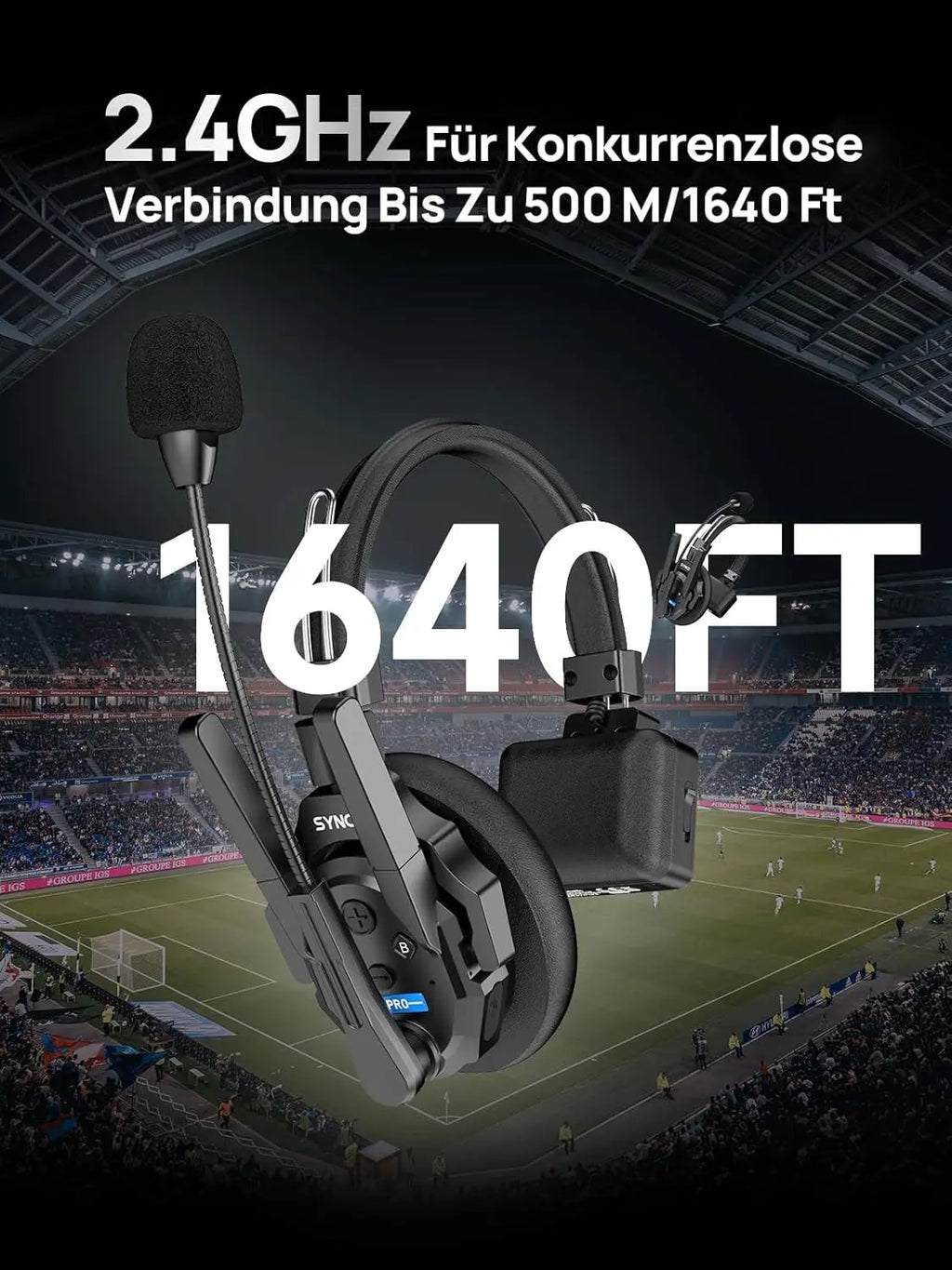 SYNCO XTALK XPRO 2.4G Wireless Intercom Headset 500m 5-Person Communication Noise Reduction for Live Broadcast & Video Shooting