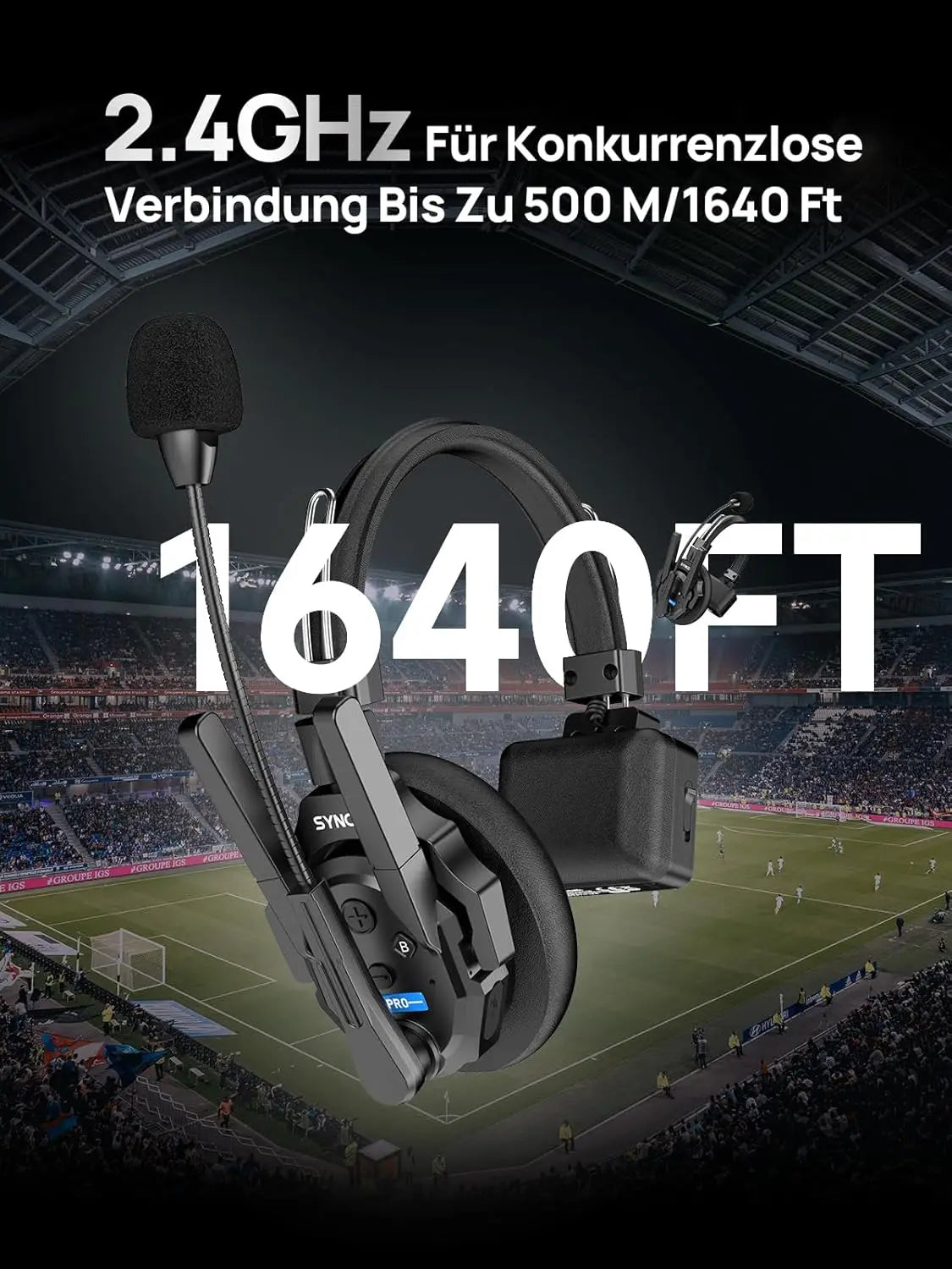 SYNCO XTALK XPRO 2.4G Wireless Intercom Headset 500m 5-Person Communication Noise Reduction for Live Broadcast & Video Shooting
