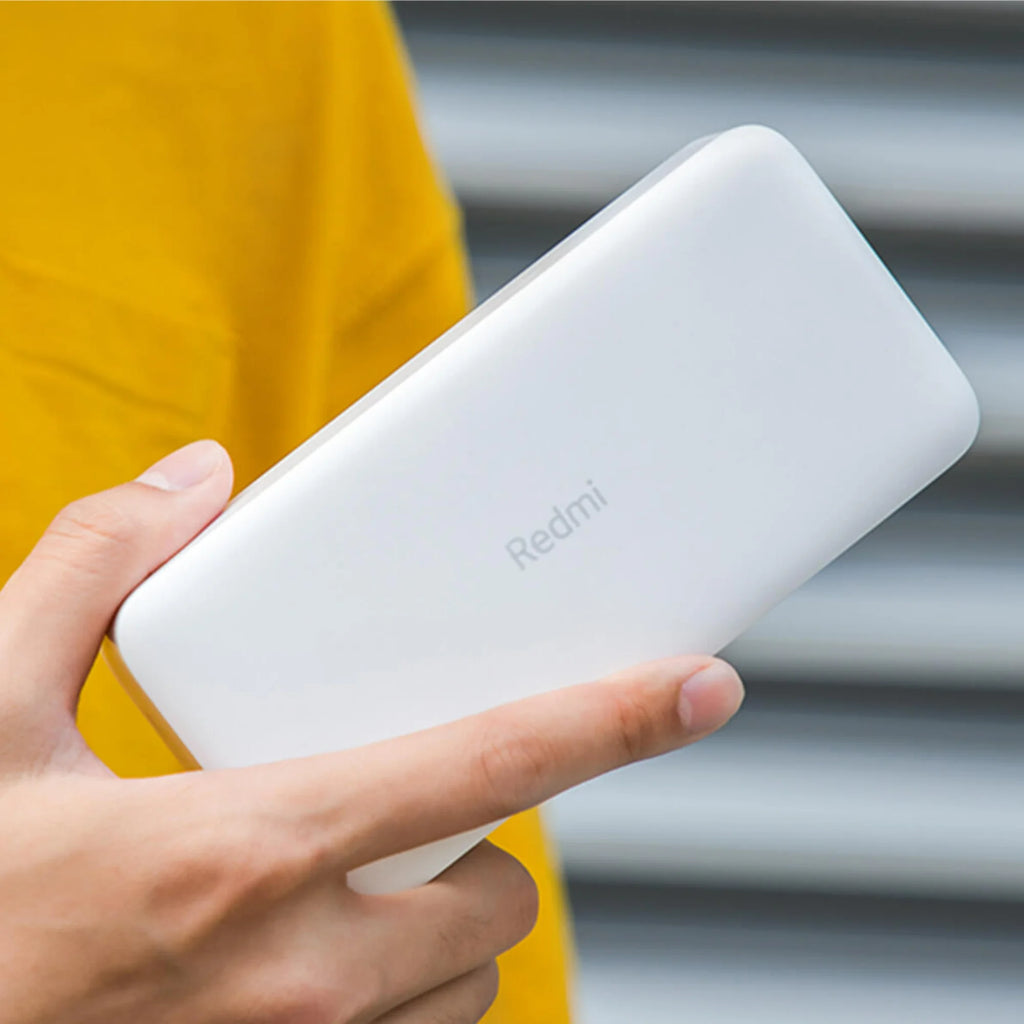 Xiaomi 20000mAh Redmi 18W Fast Charge Power Bank Black, High Capacity of 20000mAh, Two-way 18W Fast Charge, Low-current Charging