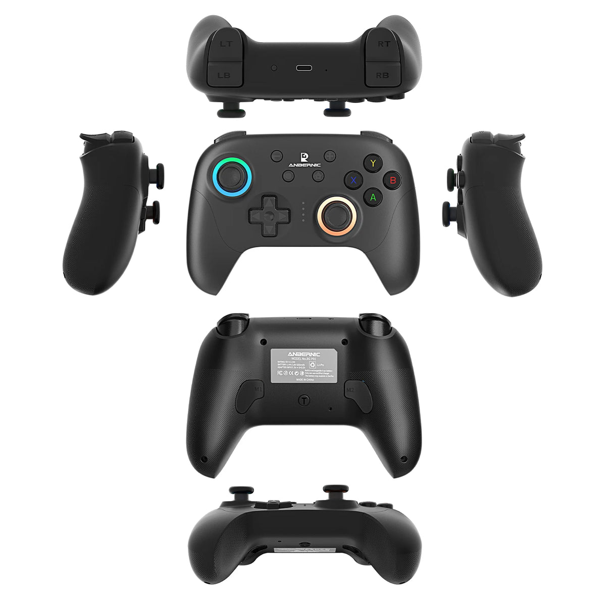 ANBERNIC RG P01 Retro Games Controller Wired/Wireless Bluetooth RGB Hall Effect Joystick XBOX Gamepad for PC Android IOS Steam