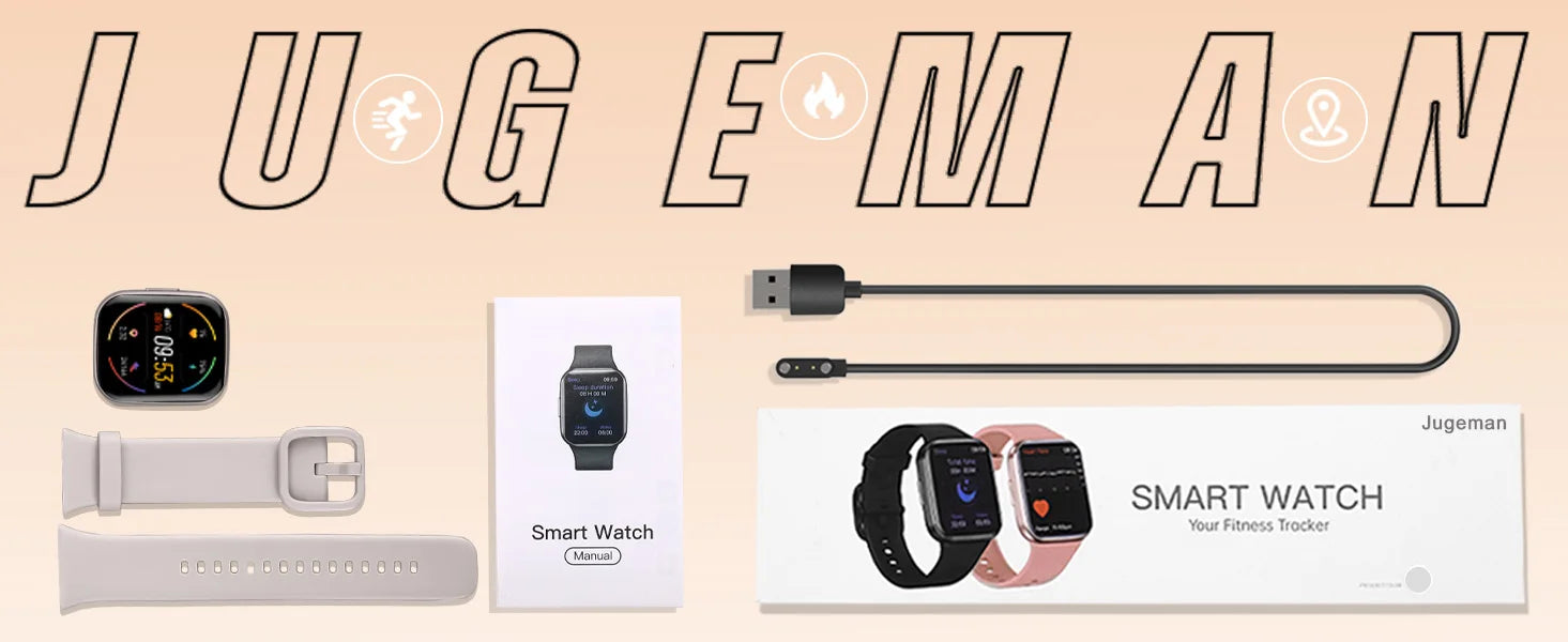 Smart Watch, Fitness Tracker Watch for Men Women, 1.69'' Touch Smartwatch Fitness Watch with Pedometer/Sleep Monitor.