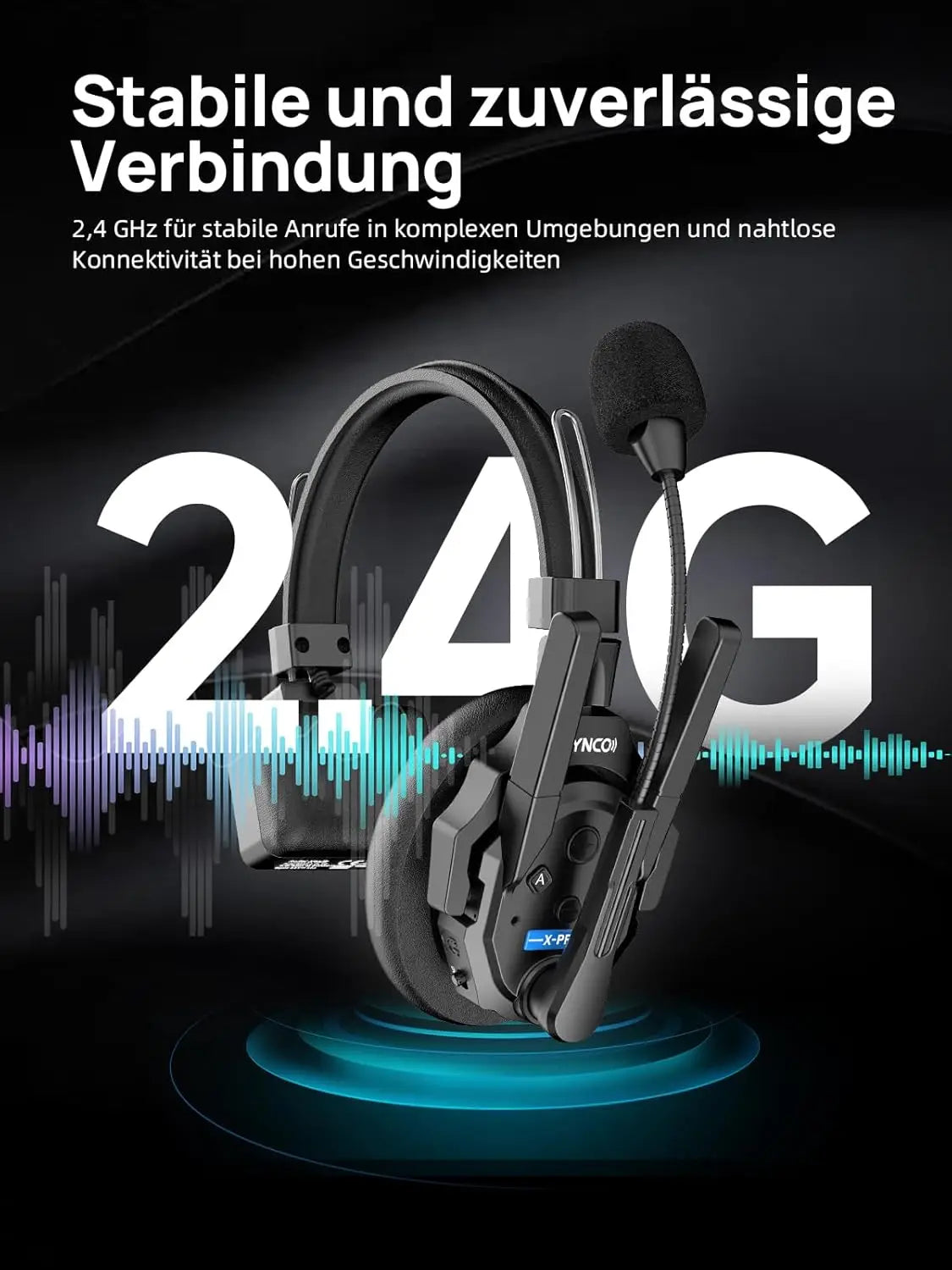SYNCO XTALK XPRO 2.4G Wireless Intercom Headset 500m 5-Person Communication Noise Reduction for Live Broadcast & Video Shooting