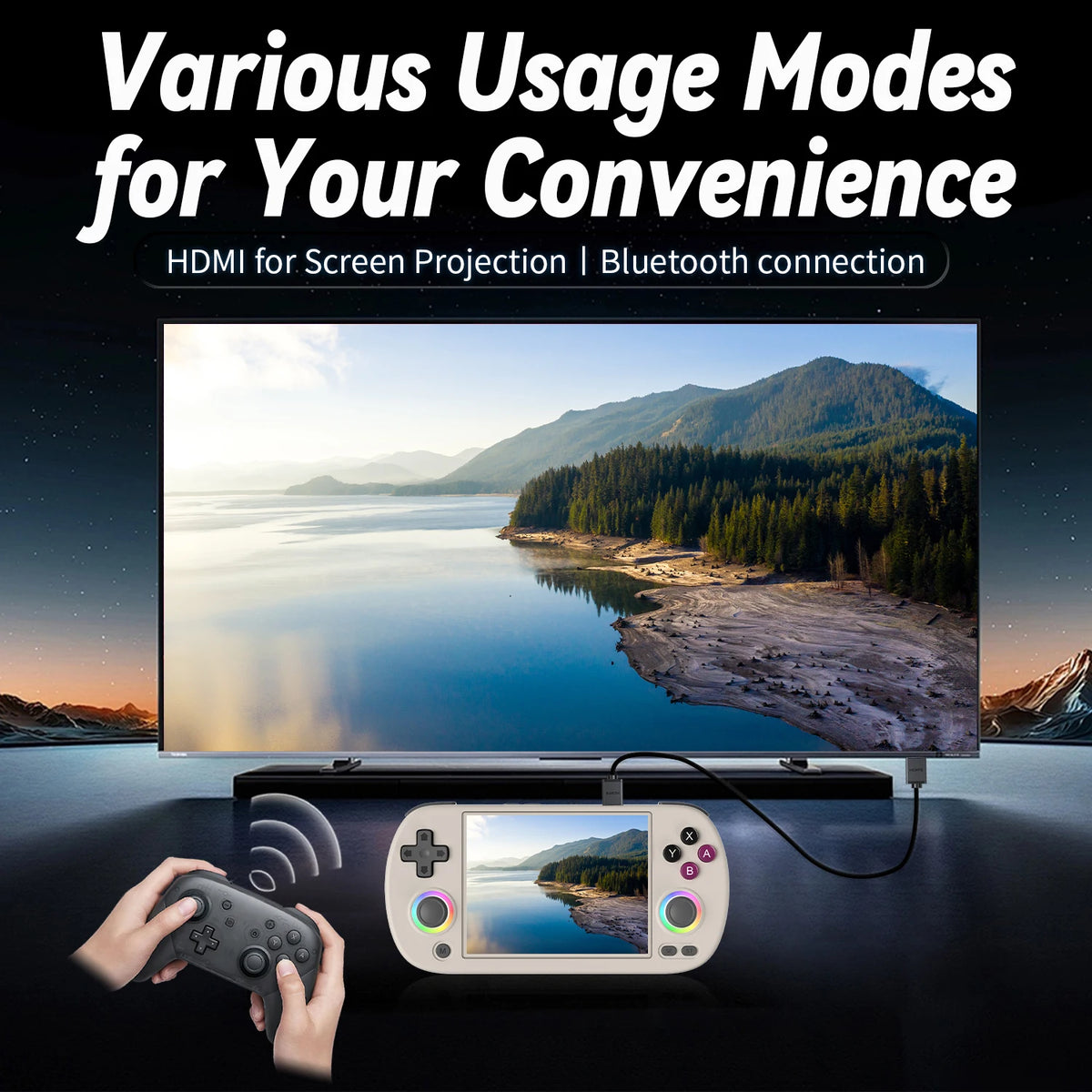 ANBERNIC RG CubeXX & RG40XX H & RG35XX H Retro Handheld Game Console H700 Linux  64-bit 5000 Video Games Supports WIFI Bluetooth