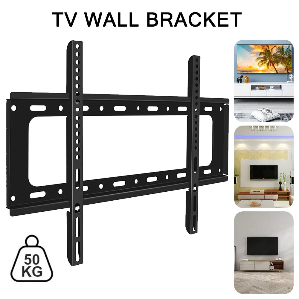 32-60 inch TV Wall Mount Bracket Universal Flat Panel TV Frame Adjustable TV Mount Monitor Holder with Level for LCD LED Monitor