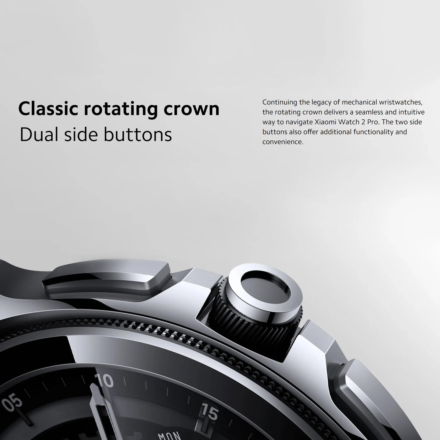 Xiaomi Watch 2 Pro, 2GB 32GB Pantalla AMOLED de 1.43" 326 PPI 150+ Modos Deportivos Qualcomm Snapdragon W5+ Gen 1 Carga Magnética 54.5g