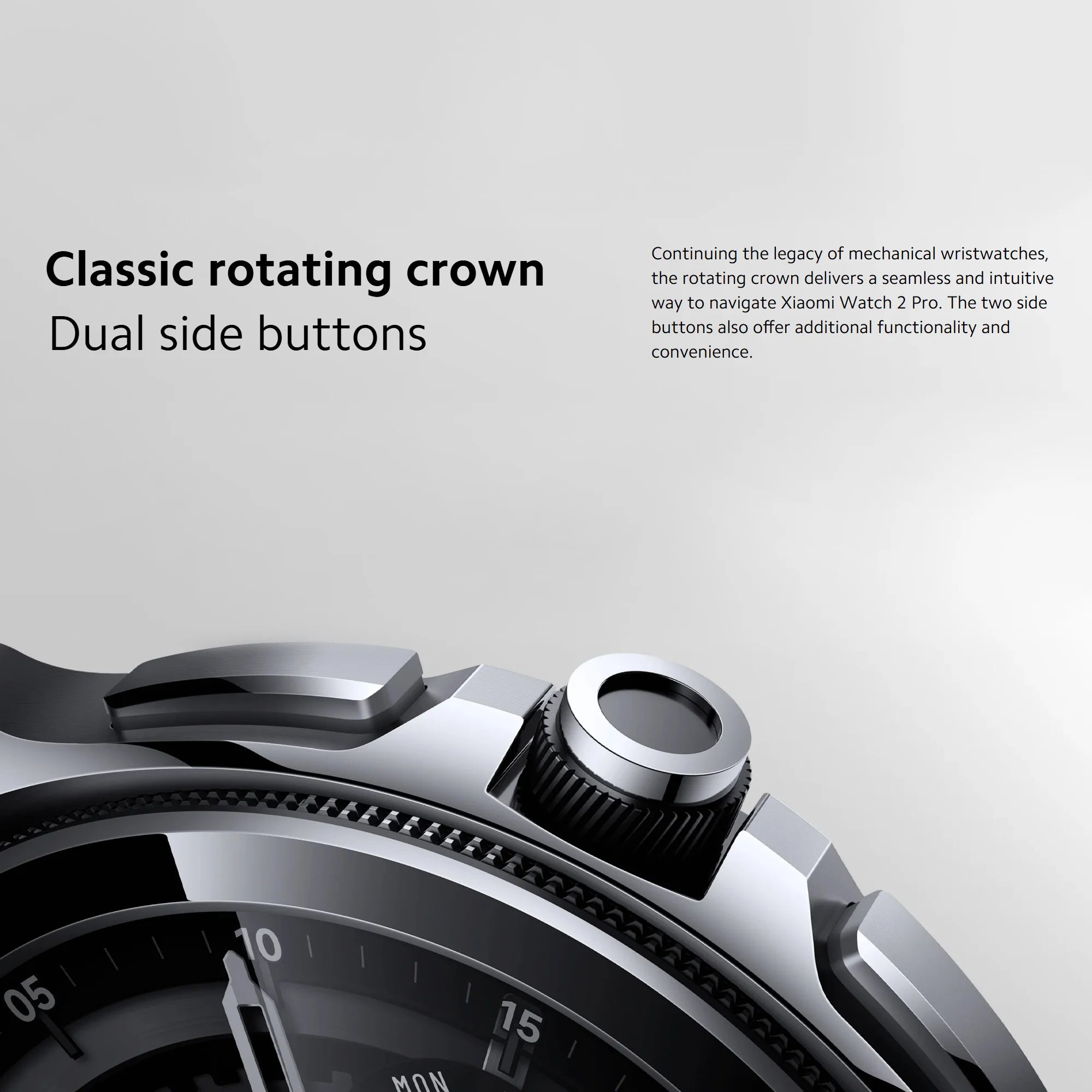Xiaomi Watch 2 Pro, 2GB 32GB 1.43" AMOLED Display 326 PPI 150+ Sports Modes Qualcomm Snapdragon W5+ Gen 1 Magnetic Charge 54.5g