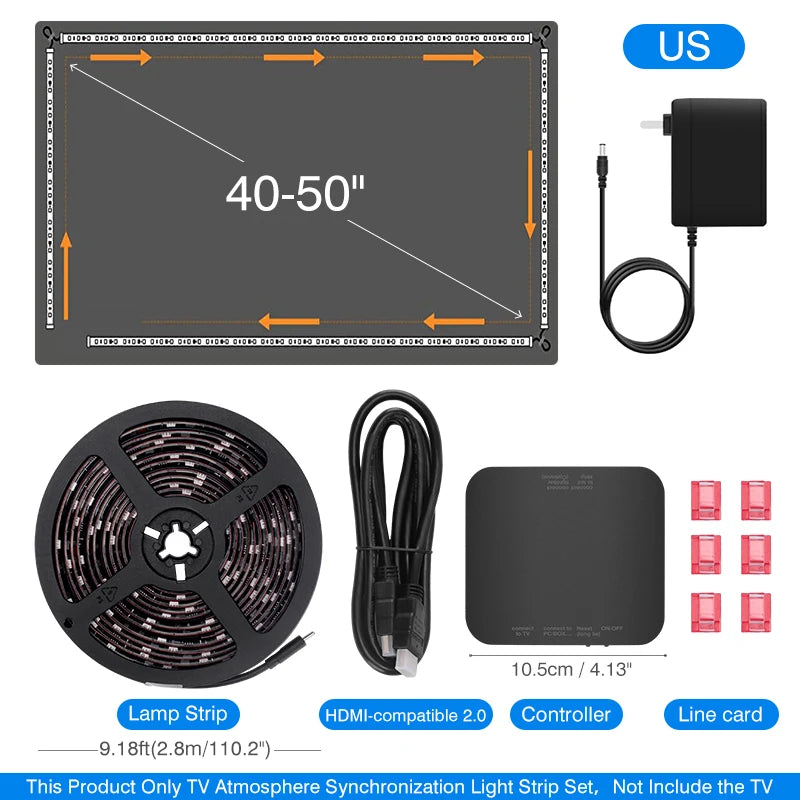 Sync Box Light Strip For 4K HDMI-Compatible 2.0 Device Sync Box Light Kit
