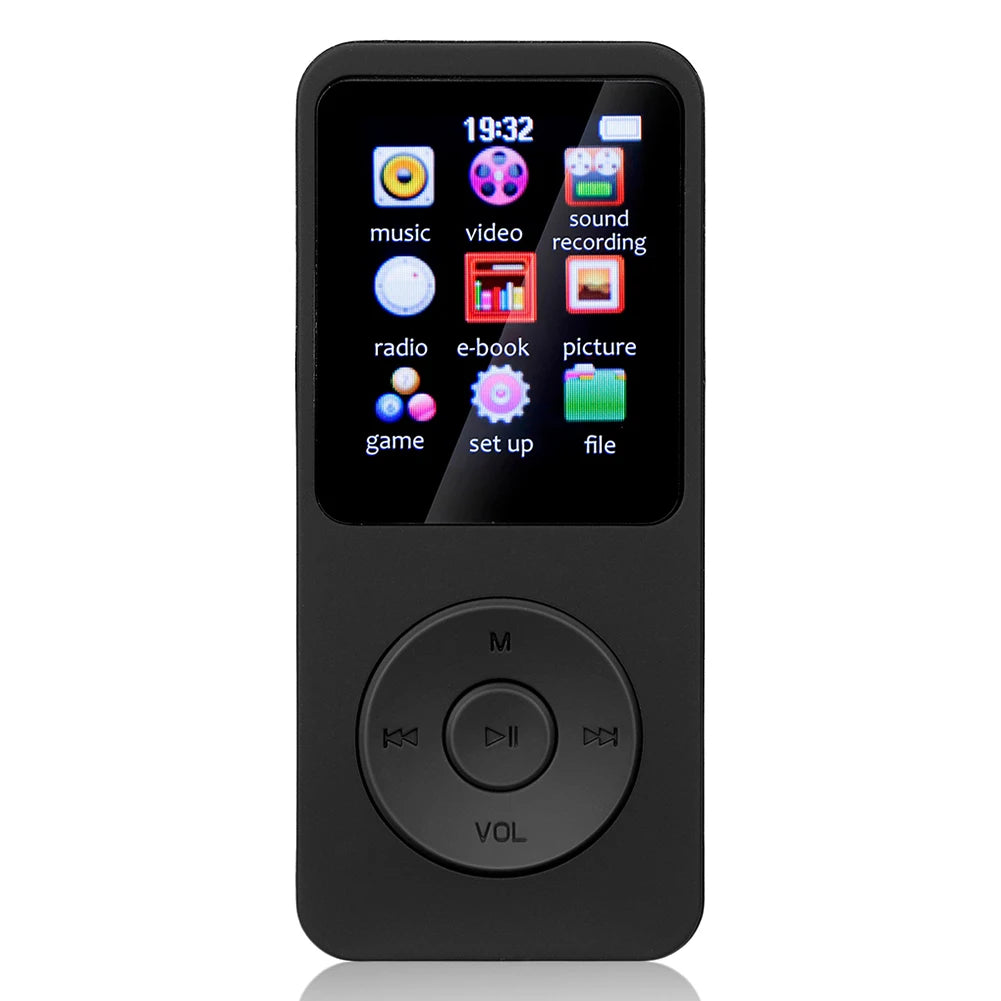 MP3 MP4 Player Bluetooth-Compatible5.0 Music Player 1.8in Color Screen Student Walkman with E-book/FM Radio/Recording