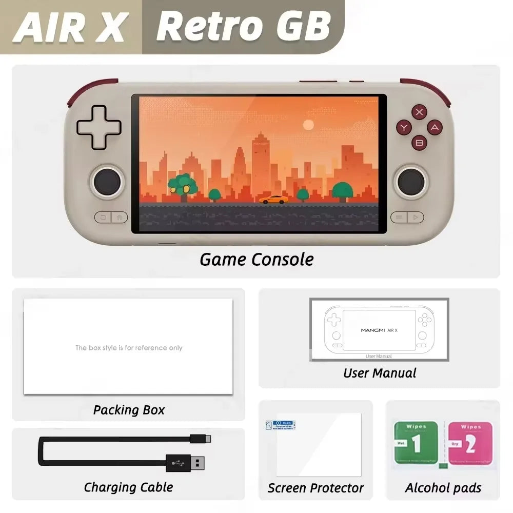 MANGMI AIR X Handheld Game Console Snapdragon 662 5000mAh Battery 5.5-inch Screen 15W Fast Charging Android 14 Video Game Player