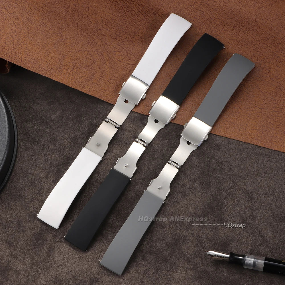 New Silicone Watch Strap 18mm 20mm 22mm 24mm for Seiko for Omega Universal Bracelet Quick Release Waterproof Rubber Wrist Band