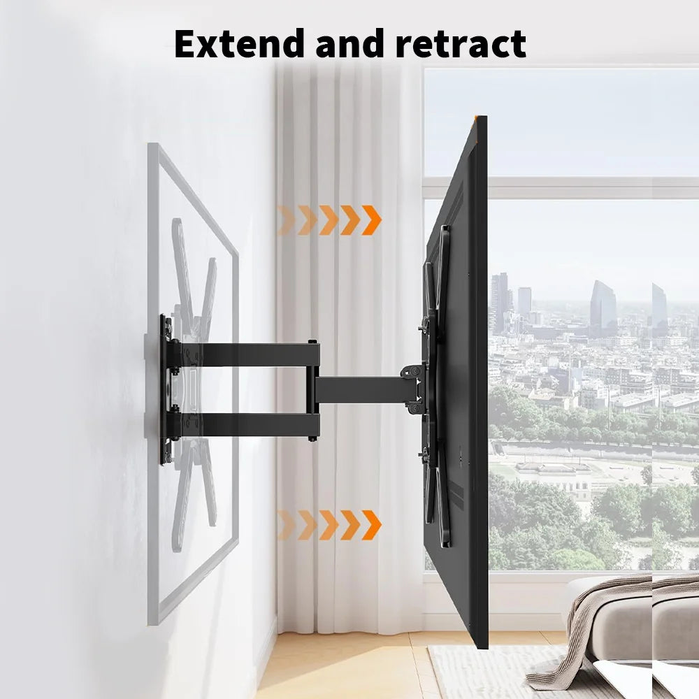 Universal Retractable TV Monitor Wall Mount Bracket Articulating Arms Swivel Tilt Extension Rotation TV Stand Expansion Bracket