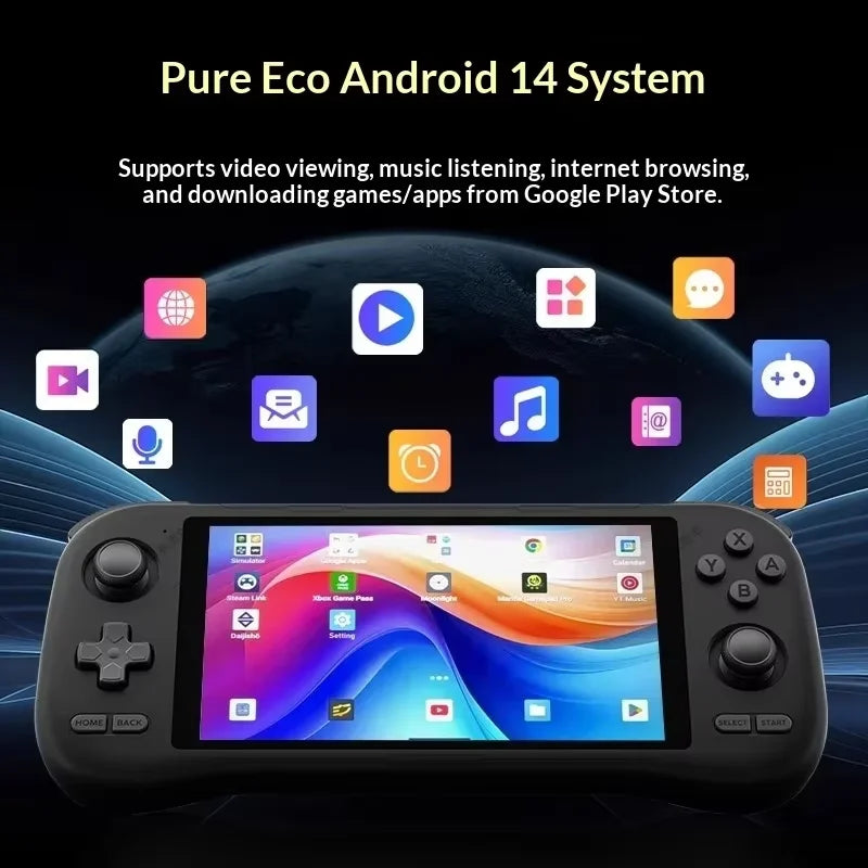 K59 Handheld Game Console 5.5-inch IPS HD Screen Android14 Handheld Console Smooth Gameplay Retro Game Player 128G Boys Gift