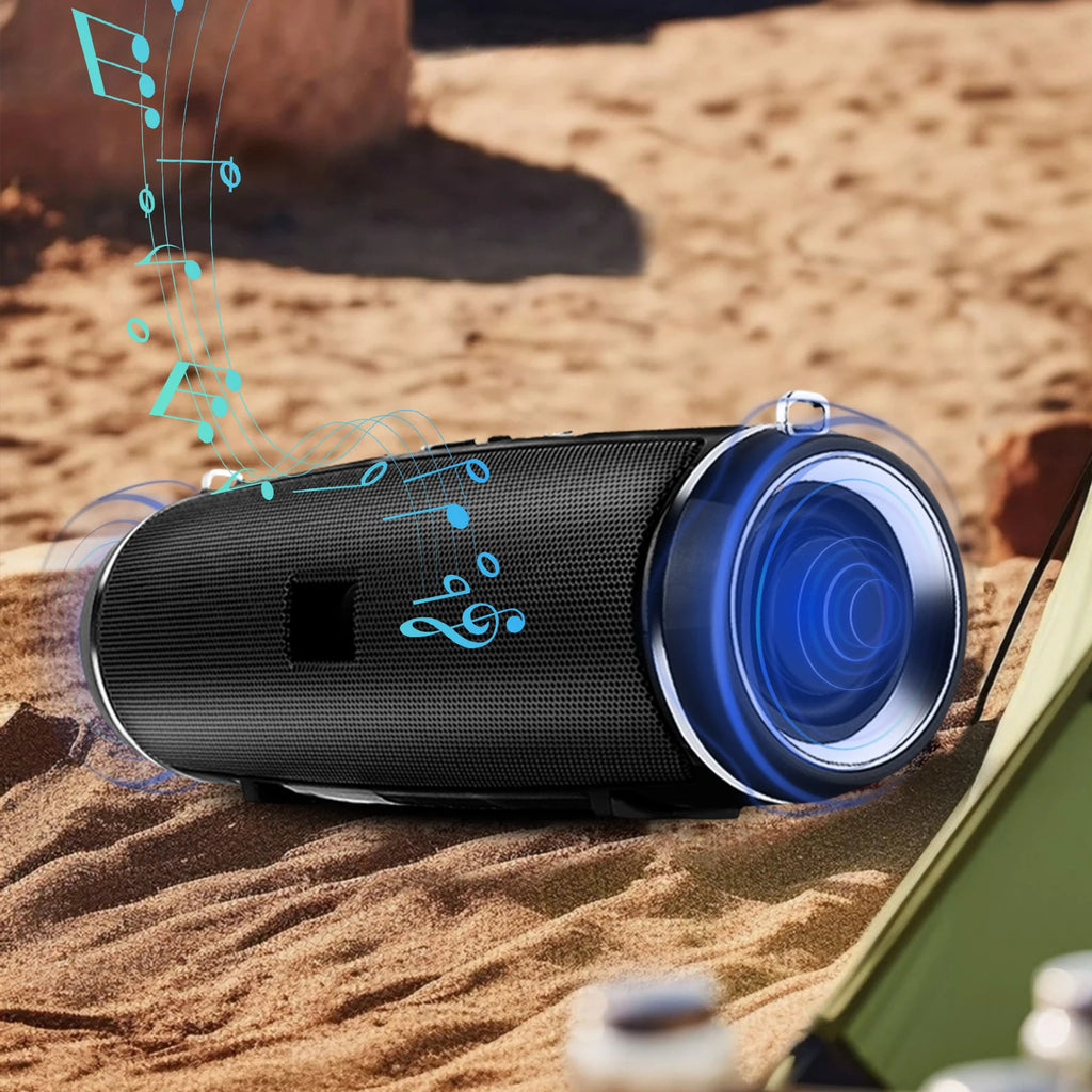 Ultra Loud Wireless Speaker with Shoulder Strap Full-Range Speakers Rechargeable Speaker Boombox for Outdoor Beach Pool Jobsite