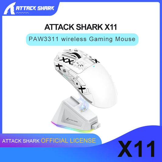 Gaming Mouse with Magnetic Charging Dock, PAW3311 Gaming Sensor