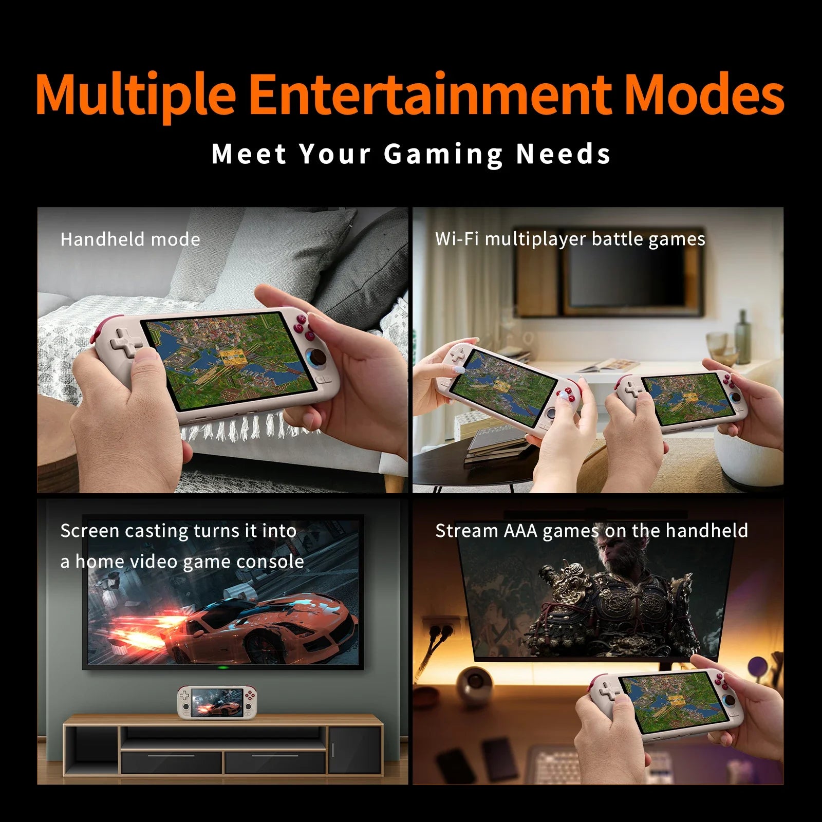 MANGMI AIR X Handheld Game Console Snapdragon 662 5000mAh Battery 5.5-inch Screen 15W Fast Charging Android 14 Video Game Player