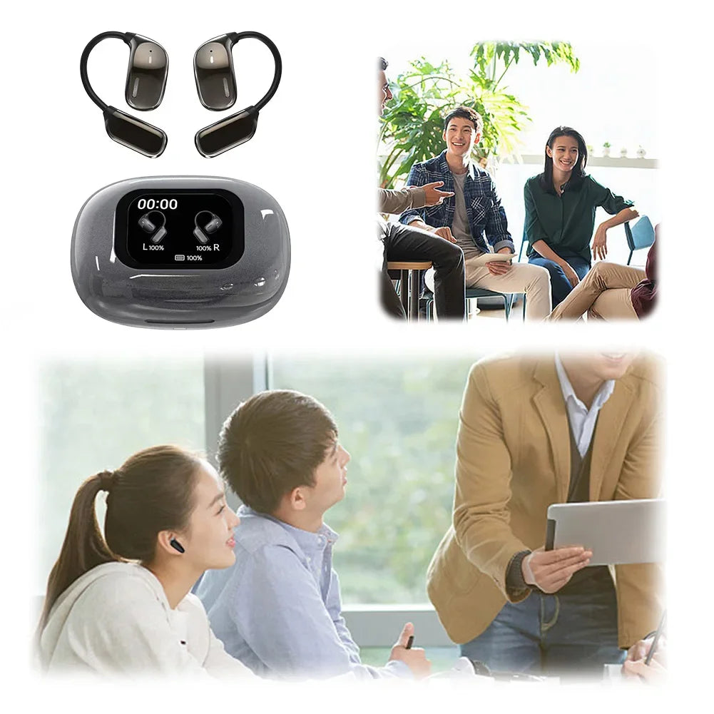 144 Languages Intelligent Translate Earbuds Bluetooth-Compatible 5.4 Translator Earbuds Translation Earphone for Travel Business