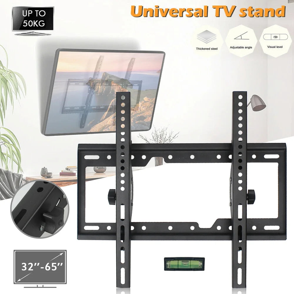 LED LCD TV Wall Mount Bracket Tilt Adjustable Strengthen TV Support 32-65inch Full Motion Wall Mount TVs Swivel Tilt Horizontal