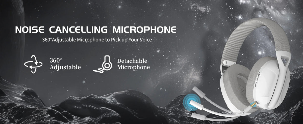 ATTACK SHARK L80PRO Wireless Gaming Headset Lightseed Tech- Built-in&Detachable Dual Microphone-Lightweight Headphone-Tri-Mode