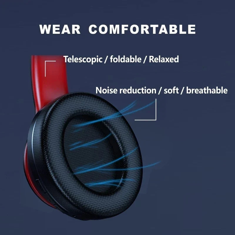 Over-Ear Foldable Wireless Headphone Black