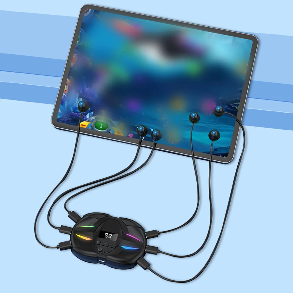 Mobile Phone Screen Auto Clicker with Digital Display & RGB Light Phone Auto Clicker for Games Live Broadcasts Deal Reward Tasks