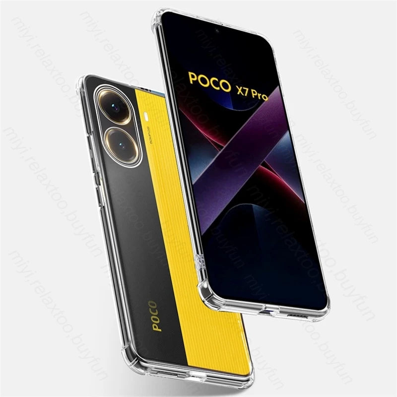 3To1 TPU Soft Cover For Xiaomi Poco X7 Pro 5G Case Protective Glass PocoX7Pro Camera Screen Protector Poko Little X7Pro X 7 Pro