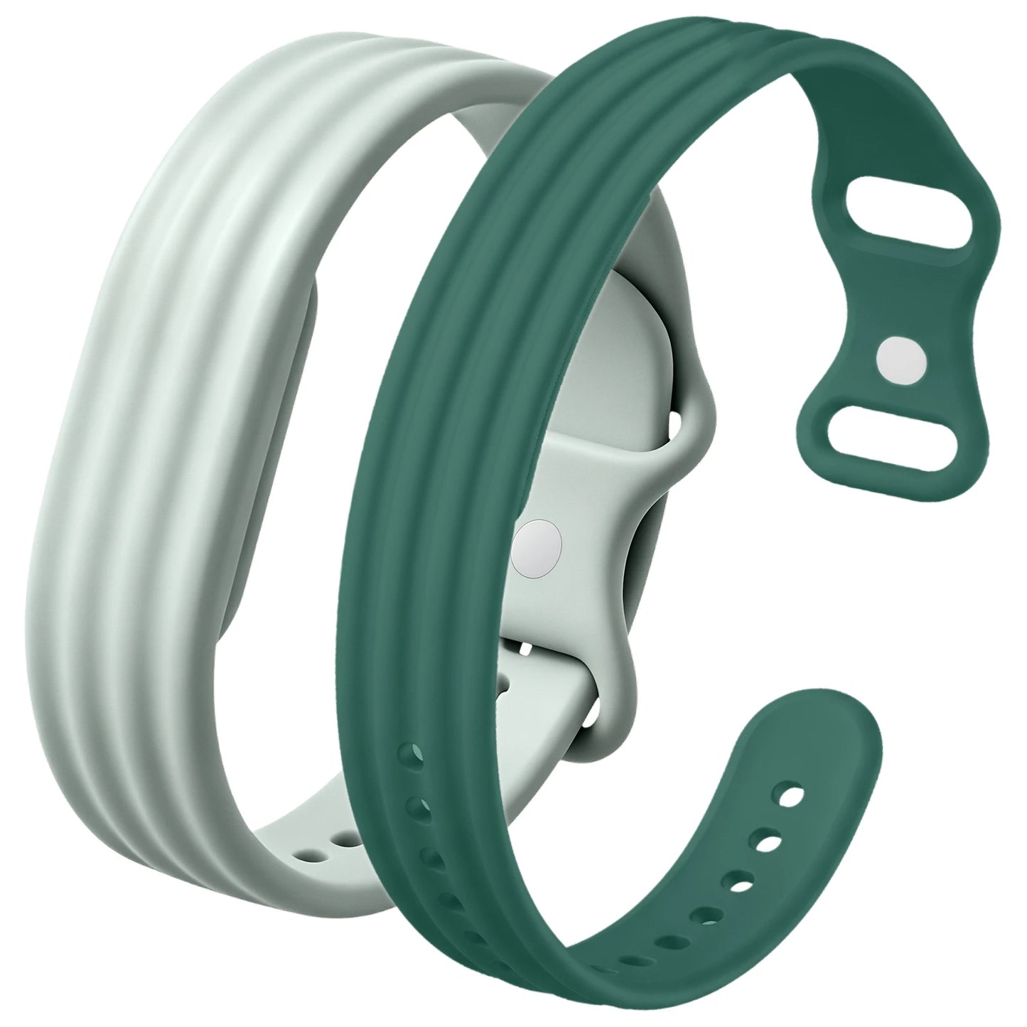 2Packs Replacement Strap,ElasticSilicone Loop Watch Band,Men Women Sport Daily Wear
