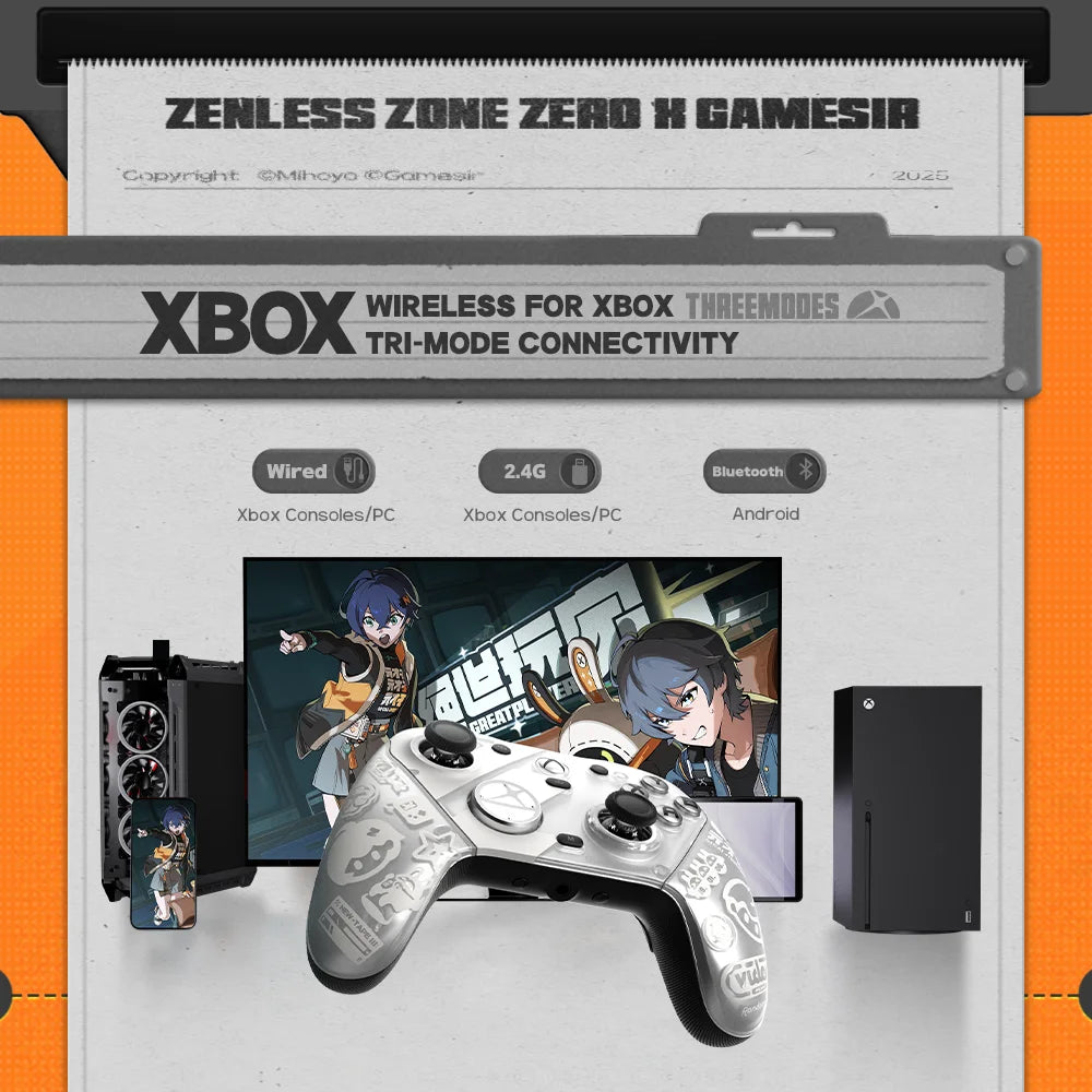 GameSir G7 Pro Zenless Zone Zero Wireless Xbox Gaming Controller – Charging Dock, TMR Joytick, Hall Effect Trigger, Gyro