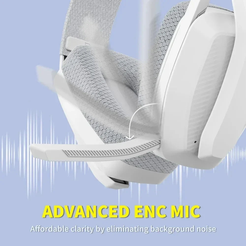 Wireless Gaming Headset with Mic White